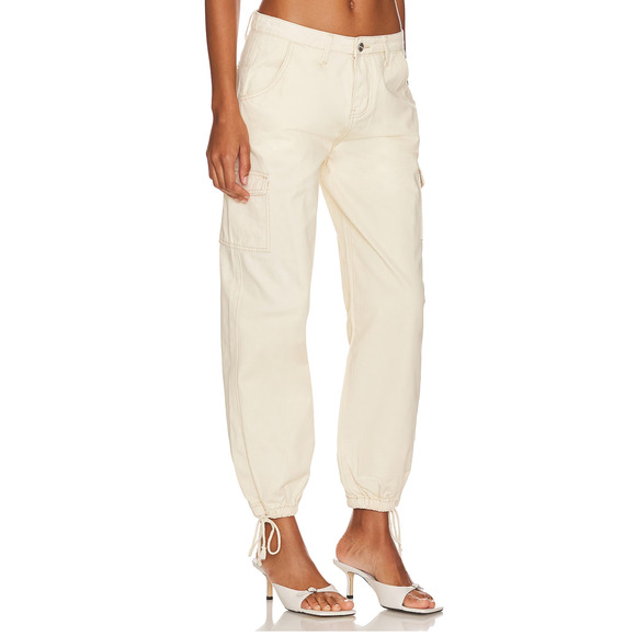 Superdown Khaki Cargo Pants Size 26 Jogger Cotton Canvas Baggy Kayla $78 NEW - Picture 3 of 12